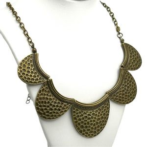 Copper Concho Style Statement Necklace Southwestern Boho Vintage EUC